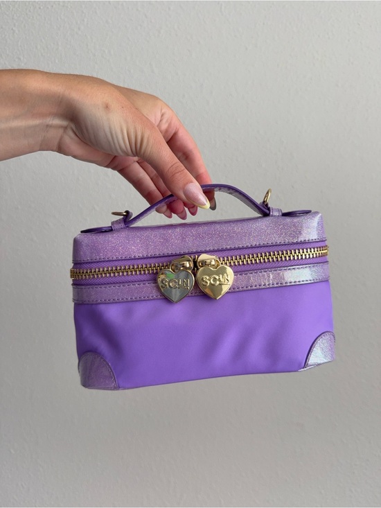 Stoney Clover Lane Handbags - Stoney Clover Lane purple Cosmetic Case with Gold Heart Zippers